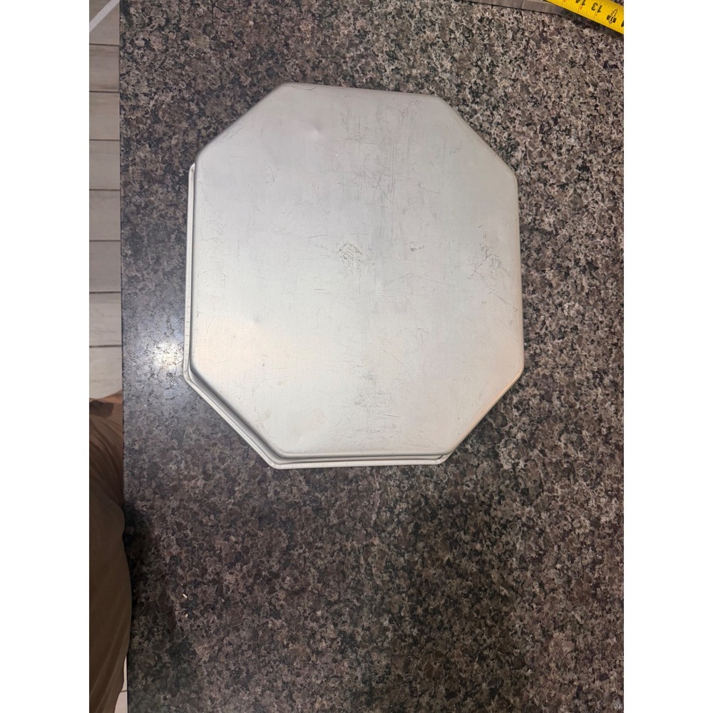 Fat Daddio's Octagon Cake Pan Anodized Aluminum 17 x 15 x 1.5 Silver Bakeware
